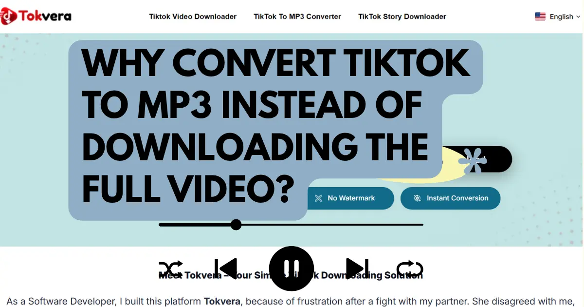 Why Convert TikTok to MP3 Instead of Downloading the Full Video?